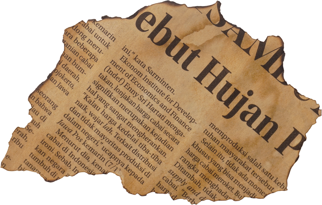 Burnt Ripped Newspaper Old